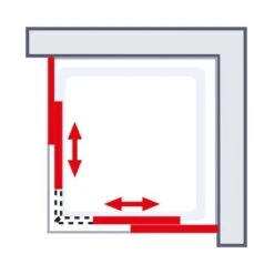 Schulte ExpressPlus Eckeinstieg Variabel Sunny80-90 X 80-90 X 180 Cm 4-teilig -Badkomfort Verkauf 060991064715 2053 064715 6