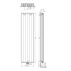 Schulte ExpressPlus Design-Heizkörper NewYork Spiegel Weiß HxB 180,6x45,6cm 688W -Badkomfort Verkauf 060991068577 2053 068577 6