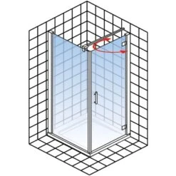 Schulte Drehtür Inkl. Seitenwand Toura Türanschlag Rechts 90 Cm X 90 Cm X 200 Cm -Badkomfort Verkauf 0845 2053 EP666218341500 2