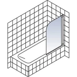 Schulte Badewannenaufsatz 1-teilig Chrom-Optik Dekor Liane 9 Schulte Badewannenaufsatz 1-teilig Chrom-Optik Dekor Liane -Badkomfort Verkauf 140623 4081 2
