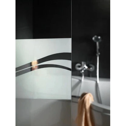 Schulte Badewannenaufsatz 1-teilig Chrom-Optik Dekor Liane 4 Schulte Badewannenaufsatz 1-teilig Chrom-Optik Dekor Liane - Image 2