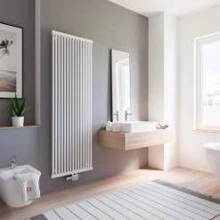 Schulte Design-Heizkörper Kiel Mit Mittenanschluss 1.186 W Reflex-Grau -Badkomfort Verkauf 172073 2053 2