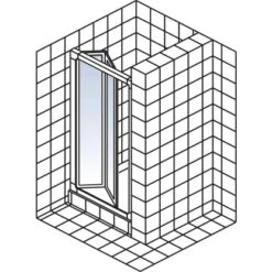 Schulte Falttür Kristall/Trend 90 Cm X 185 Cm Echtglas Klar Hell -Badkomfort Verkauf 32020 2053 4060991007019 5
