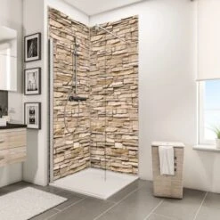 Schulte DecoDesign Duschrückwand Dekor Stein Verbl. Hell 255 X 100 Cm -Badkomfort Verkauf 32020 2053 4060991008757 7