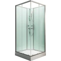 Schulte Komplettduschkabine Korfu II Alu-Natur Hellgrün 89x89x202 Cm -Badkomfort Verkauf 32020 2053 4060991009815 1 1