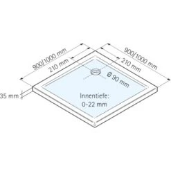 Schulte Duschwanne Eckig Extra-flach Mineralguss 90 X 90 Cm -Badkomfort Verkauf 32020 2053 4060991012006 5