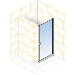 Schulte Drehtür Sunny In Nische 180 X 80 Cm Alu Natur -Badkomfort Verkauf 32020 2053 4060991012853 5