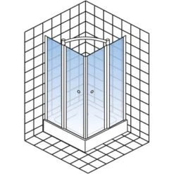 Schulte Eckeinstieg Mit Drehfalttür Garant Echtglas Chrom-Optik 90 Cm X 90 Cm 12 Schulte Eckeinstieg Mit Drehfalttür Garant Echtglas Chrom-Optik 90 Cm X 90 Cm -Badkomfort Verkauf 32020 2053 4060991033902 5