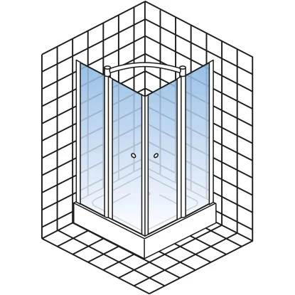 Schulte Eckeinstieg Mit Drehfalttür Garant Echtglas Chrom-Optik 90 Cm X 90 Cm 7 Schulte Eckeinstieg Mit Drehfalttür Garant Echtglas Chrom-Optik 90 Cm X 90 Cm - Image 5