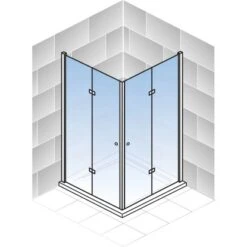 Schulte ExpressPlus Drehfalttür AlexaStyle2.0 Alunatur 90x90x192cm -Badkomfort Verkauf 32020 2053 4060991037771 5