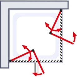 Schulte ExpressPlus Drehfalttür AlexaStyle2.0 Alunatur 90x90x192cm -Badkomfort Verkauf 32020 2053 4060991037771 6