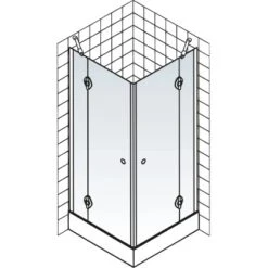 Schulte ExpressPlus Eckeinstieg 4-tlg. MasterClass Chromoptik 80x80x200cm 10 Schulte ExpressPlus Eckeinstieg 4-tlg. MasterClass Chromoptik 80x80x200cm -Badkomfort Verkauf 32020 2053 4060991038341 5