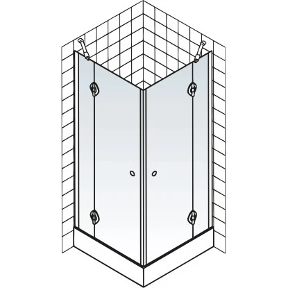 Schulte ExpressPlus Eckeinstieg 4-tlg. MasterClass Chromoptik 80x80x200cm 6 Schulte ExpressPlus Eckeinstieg 4-tlg. MasterClass Chromoptik 80x80x200cm - Image 4