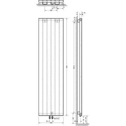 Schulte Design-Heizkörper New York HxB 180,6 X 45,6 Cm 771 W 5 Schulte Design-Heizkörper New York HxB 180,6 X 45,6 Cm 771 W - Image 3