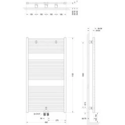 Schulte Design-Heizkörper Turbo II Mit Mittenanschluss 627 W Alpinweiß -Badkomfort Verkauf 32020 2053 4060991041020 6