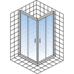 Schulte Eckeinstieg Kristall/Trend 80 Cm X 80 Cm X 185 Cm Echtglas Klar Hell -Badkomfort Verkauf 32020 2053 4060991051067 5