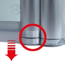 Schulte ExpressPlus Set Duschkabine Pendeltür Garant Mit Duschwanne 200x80cm -Badkomfort Verkauf 3342 2053 HebSenk Profil 1 1