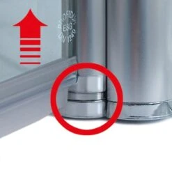 Schulte ExpressPlus Drehtür In Nische Garant Alu Natur Links 200x80cm -Badkomfort Verkauf 3342 2053 HebSenk Profil 2 4