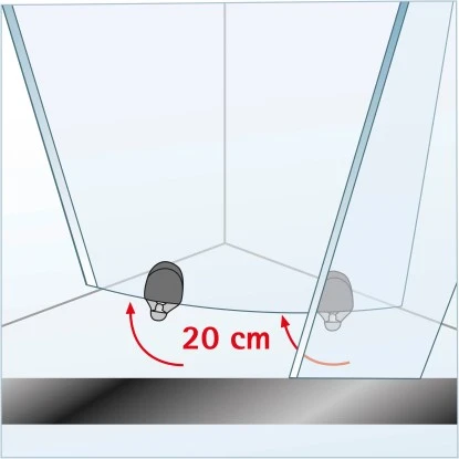 Schulte ExpressPlus Set Eckeinstieg Kristall/Trend Mit Duschwanne 185x80cm 9 Schulte ExpressPlus Set Eckeinstieg Kristall/Trend Mit Duschwanne 185x80cm - Image 7
