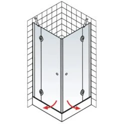 Schulte Eckeinstieg Youngline Chromoptik Depoli Light 192 Cm X 90 Cm X 90 Cm -Badkomfort Verkauf 4037563122548 5