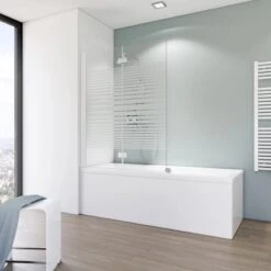 Schulte Badewannenaufsatz Mit Dekor Querstreifen Weiß 112 Cm X 140 Cm