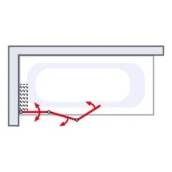 Schulte Komfort Badewannenfaltwand 3-tlg. 151,8 X 140 Cm Weiß -Badkomfort Verkauf 4060991004629 6