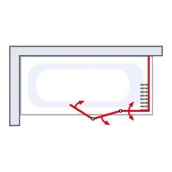 Schulte Komfort Badewannenfaltwand+Seitenwand 128,8 X 70 X 140 Cm -Badkomfort Verkauf 4060991004858 6