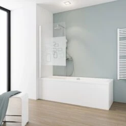 Schulte Badewannenaufsatz 1-teilig 80 Cm X 140 Cm Echtglas Softcube Weiß