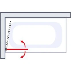 Schulte Wannenaufsatz Schwenkbar Echtglas Chrom Dekor Softcube 140 Cm X 80 Cm -Badkomfort Verkauf 4060991005145 2053 5