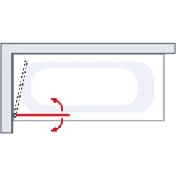 Schulte Wannenaufsatz Schwenkbar Echtglas Weiß Dekor-Querstreifen 140 Cm X 80 Cm -Badkomfort Verkauf 4060991005282 2053 6