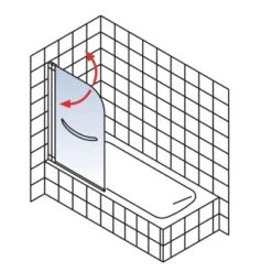 Schulte Komfort Badewannenfaltwand 1-tlg. Mit Handtuchhalter 70 X 140 Cm Weiß -Badkomfort Verkauf 4060991006098 5