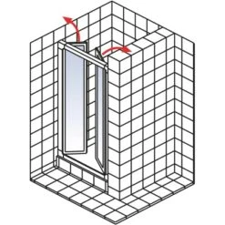 Schulte Falttür Für Nischen Kristall/Trend Alu-Natur BxH 90 X 185 Cm 9 Schulte Falttür Für Nischen Kristall/Trend Alu-Natur BxH 90 X 185 Cm -Badkomfort Verkauf 4060991006999 2053 04
