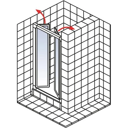 Schulte Falttür Für Nischen Kristall/Trend Alu-Natur BxH 90 X 185 Cm 6 Schulte Falttür Für Nischen Kristall/Trend Alu-Natur BxH 90 X 185 Cm - Image 4