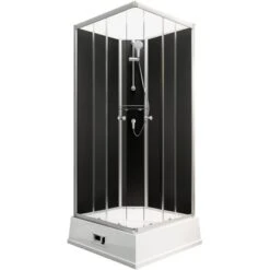 Schulte Komplettduschkabine Korfu II Mit Boiler Pumpe Alu-Natur Schwarz -Badkomfort Verkauf 4060991009808 2053 3