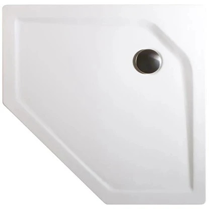 Schulte Duschwanne Fünfeck Extra-flach Alpinweiß Inkl. Füße & Ablauf 100x100 Cm 4 Schulte Duschwanne Fünfeck Extra-flach Alpinweiß Inkl. Füße & Ablauf 100x100 Cm - Image 2