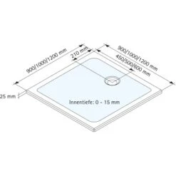Schulte Duschwanne Quadrat Schulte-plan Alpinweiß 90 Cm X 90 Cm -Badkomfort Verkauf 4060991011382 2053 5