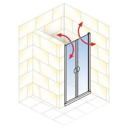 Schulte Sunny Pendeltür In Nische, BxH: 75 X 180 Cm Weiß 7 Schulte Sunny Pendeltür In Nische, BxH: 75 X 180 Cm Weiß - Image 5