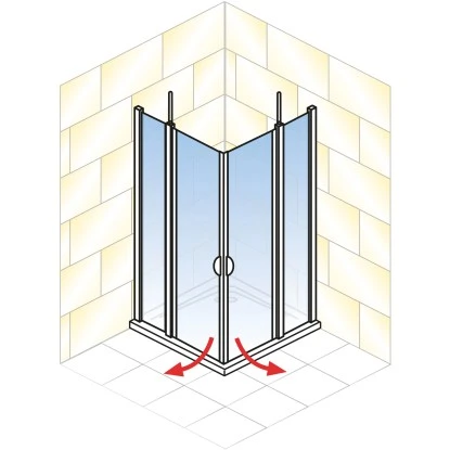 Schulte Eckeinstieg 4-teilig Sunny Alpinweiß Echtglas Klar Hell 180 Cm X 90 Cm 5 Schulte Eckeinstieg 4-teilig Sunny Alpinweiß Echtglas Klar Hell 180 Cm X 90 Cm - Image 3