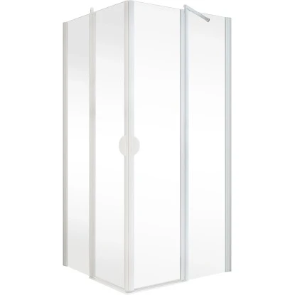 Schulte Eckeinstieg 4-teilig Sunny Alpinweiß Echtglas Klar Hell 180 Cm X 90 Cm 4 Schulte Eckeinstieg 4-teilig Sunny Alpinweiß Echtglas Klar Hell 180 Cm X 90 Cm - Image 2