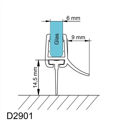 Schulte Wasserabweisprofil Für Serie MasterClass Und Garant 4 Schulte Wasserabweisprofil Für Serie MasterClass Und Garant - Image 2