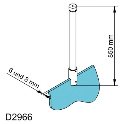 Schulte Stabilisator Deckenstrebe Für Duschwand 6-8 Mm Glas 85 Cm Chromoptik 4 Schulte Stabilisator Deckenstrebe Für Duschwand 6-8 Mm Glas 85 Cm Chromoptik - Image 2