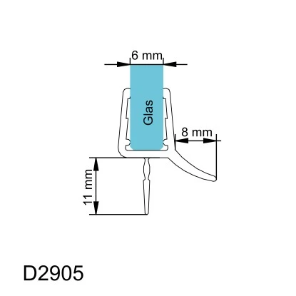 Schulte Wasserabweisprofil Für 6 Mm Glas 3 Schulte Wasserabweisprofil Für 6 Mm Glas - Image 2