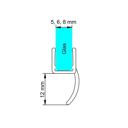 Schulte Universal Dichtleiste Für 5/6/8 Mm Duschkabinen 1,2 X 200 Cm 4 Schulte Universal Dichtleiste Für 5/6/8 Mm Duschkabinen 1,2 X 200 Cm - Image 2