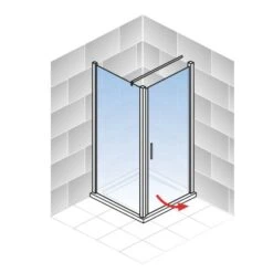 Schulte Alexa Style 2.0 Drehtür Inklusive Seitenwand 80 X 80 X 192 Cm -Badkomfort Verkauf 4060991017063 5