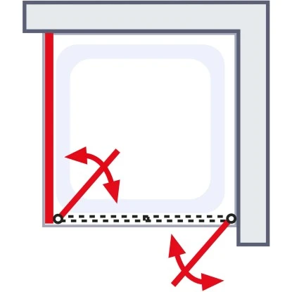 Schulte Pendeltür Alexa Style 2.0 Alu-Natur Glas Klar Hell 90x90x92 Cm 8 Schulte Pendeltür Alexa Style 2.0 Alu-Natur Glas Klar Hell 90x90x92 Cm - Image 6