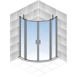 Schulte Runddusche Alexa Style 2.0 Echtglas 4-tlg. Alu-Natur 90 Cm X 90 Cm -Badkomfort Verkauf 4060991019685 2053 5