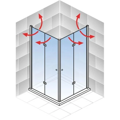 Schulte Eckeinstieg Mit Drehtür Alexa Style 2.0 Chromoptik BxHxT 90x90x192 Cm 6 Schulte Eckeinstieg Mit Drehtür Alexa Style 2.0 Chromoptik BxHxT 90x90x192 Cm - Image 4