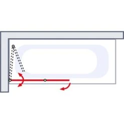 Schulte Badenwannenaufsatz Komfort Chromoptik Echtglas Klar Hell 140 Cm X 112 Cm -Badkomfort Verkauf 4060991020896 2053 AI 03