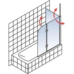 Schulte Badewannenaufsatz 2-tlg. Alu Natur Klar 140x116,4 Cm -Badkomfort Verkauf 4060991021336 2053 5