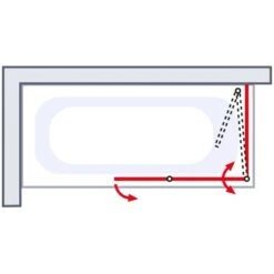 Schulte Badewannenaufsatz 2-tlg. Alu Natur Klar 140x116,4 Cm -Badkomfort Verkauf 4060991021336 2053 6